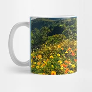 Green Nature Mountains Scene Mug